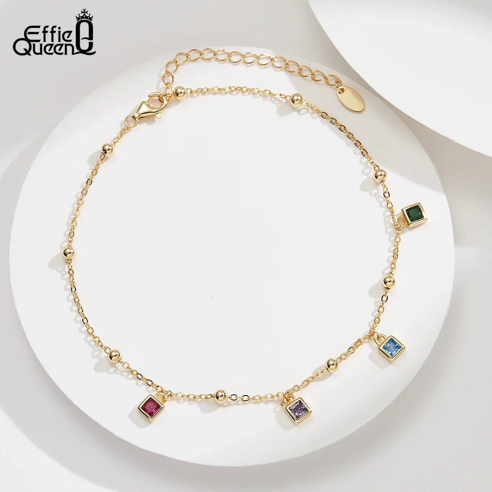 Women Multi-Gem Anklet | Eulalia