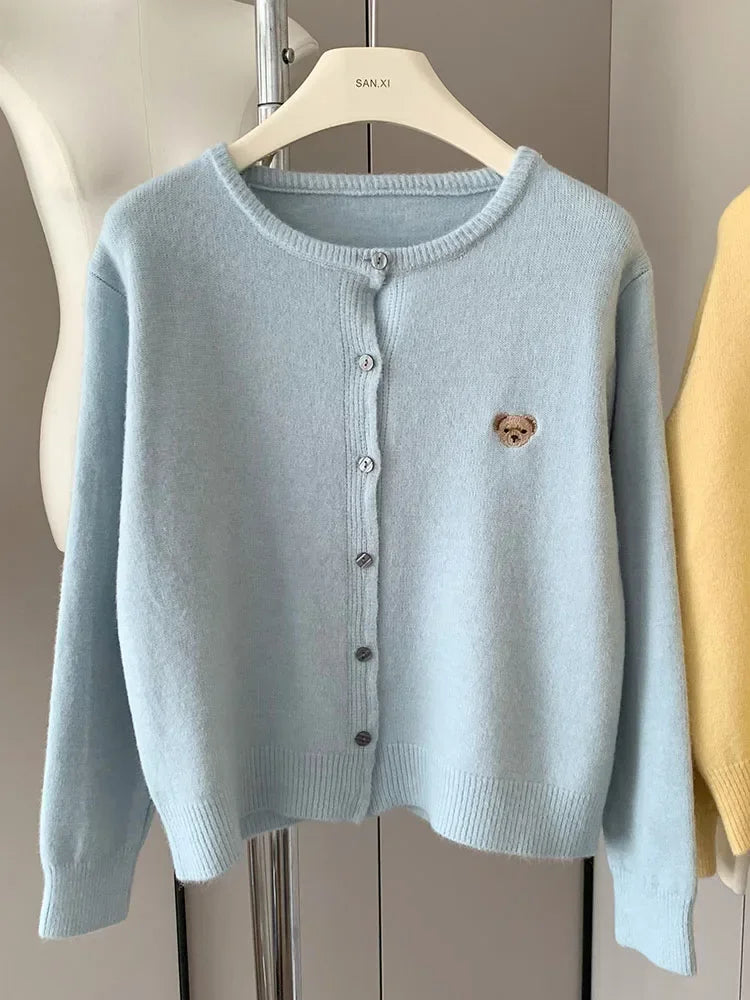 Women Cute Teddy Button Cardigan | Letitia