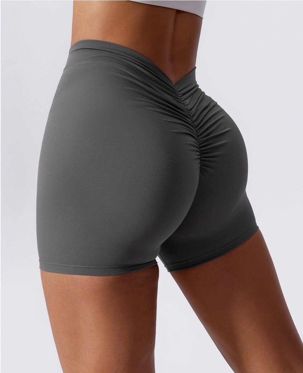 Variant image for Women High Waist Shorts Black Nylon Spandex | Activewear-17