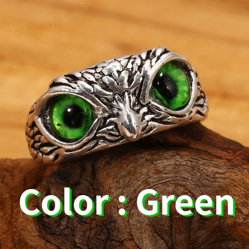 Unisex Owl Head Statement Ring | Halvon
