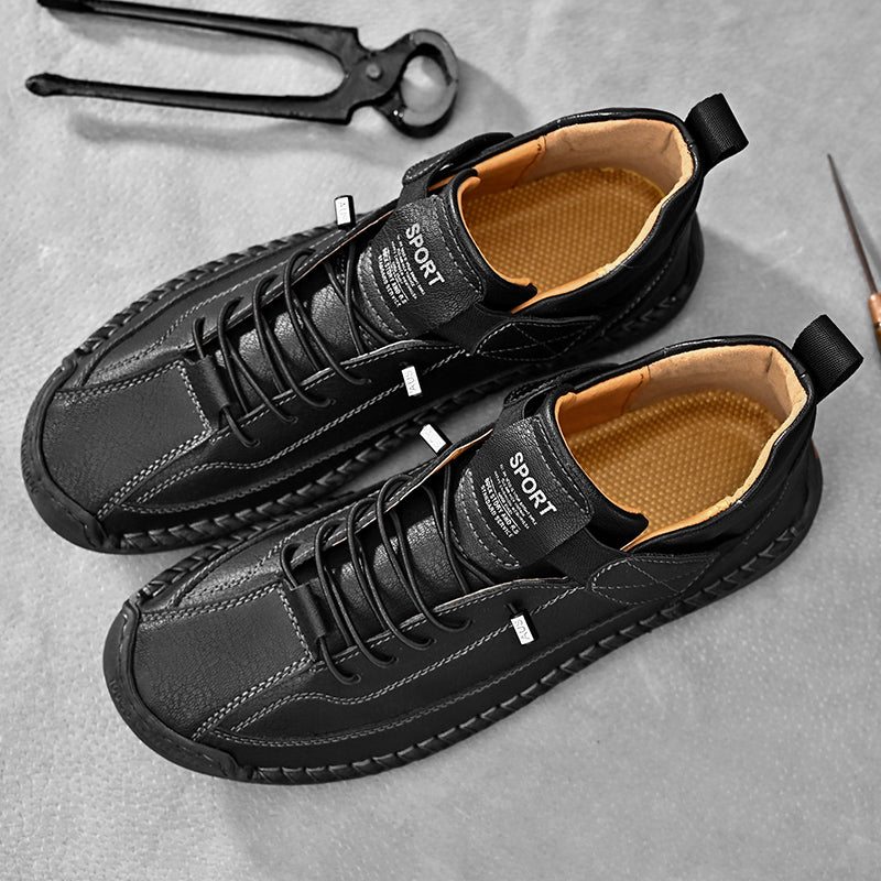 Men's Classic Shoes Black Leather | Jack-4