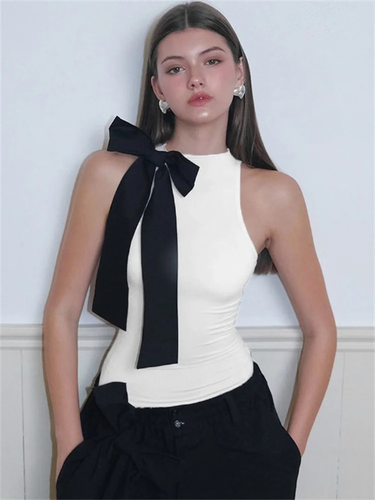 Women Big Bow Bodysuit | Nadine