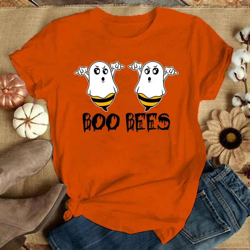 Variant image for Women T-Shirt Black Cotton | Boo Bees-17