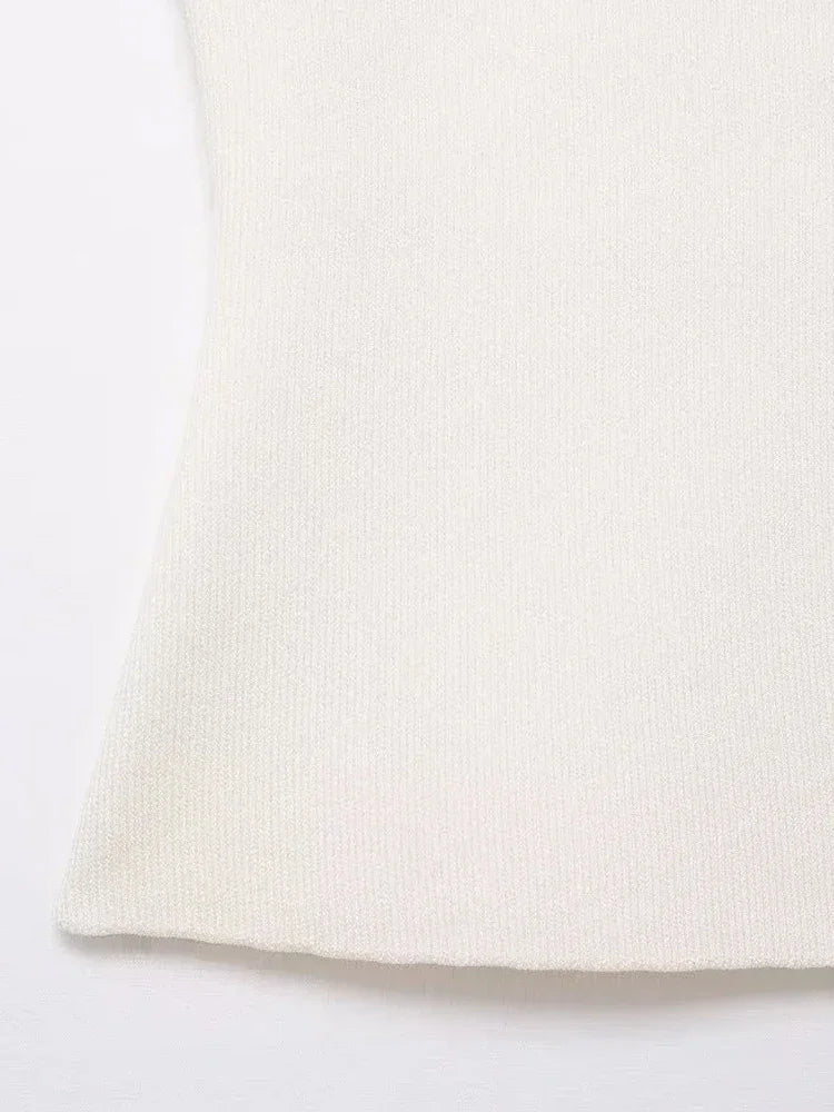 Women Minimalist Buttoned Knit Vest Top| Elise