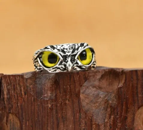Unisex Owl Head Statement Ring | Halvon