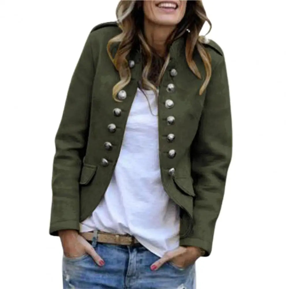 Women Double-Breasted Military Style Jacket | Janika