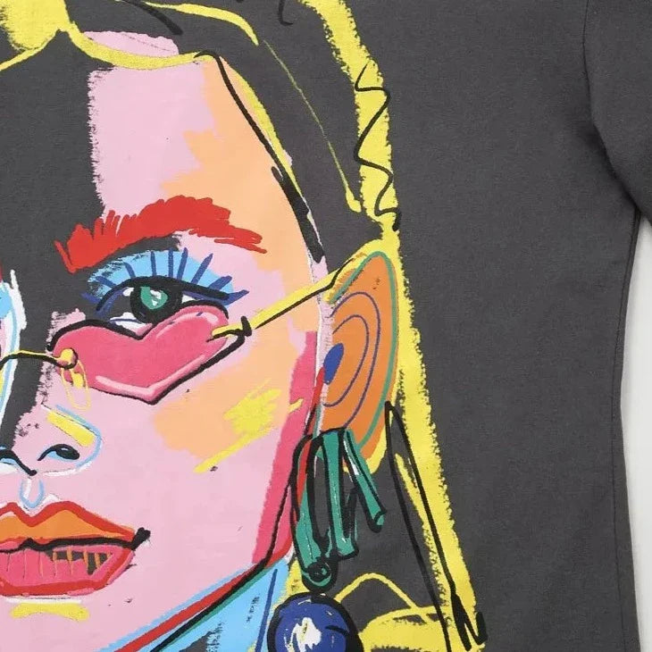 Women Girl Face Prints T-shirts