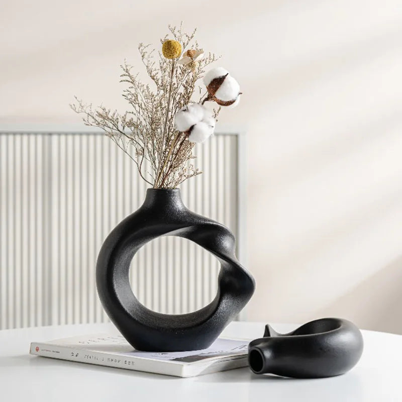 Ceramic Flower Vase | Elegant Twist Design 5