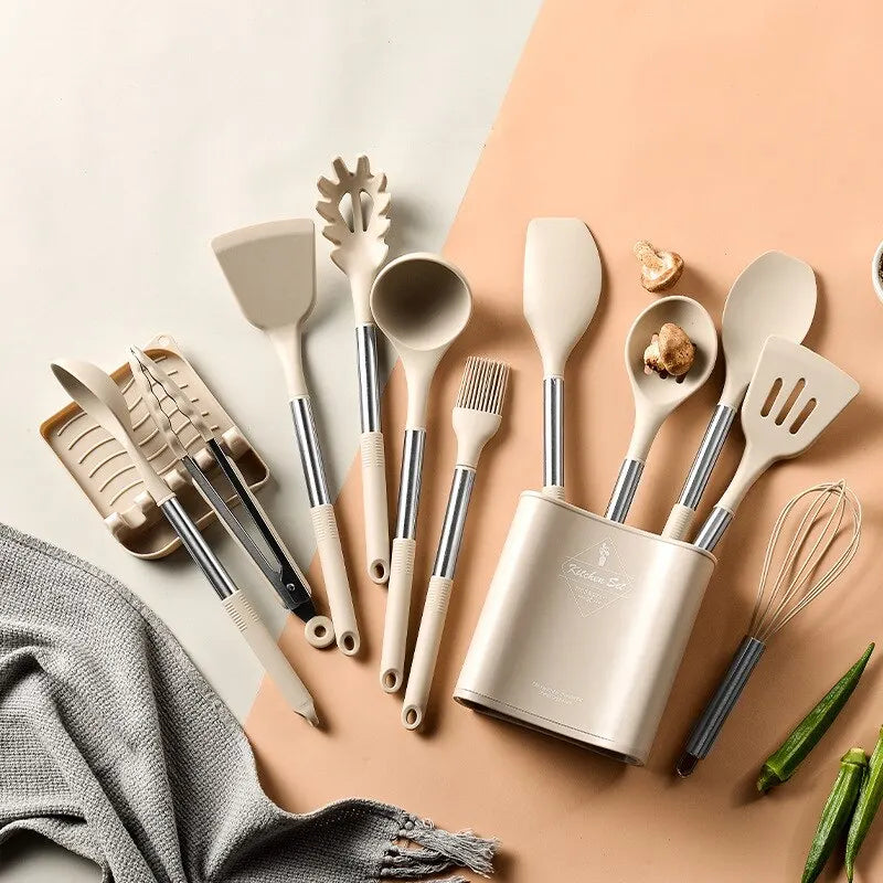 Kitchen Utensil Set 13 Pieces Silicone Stainless Steel | Mary Home 3