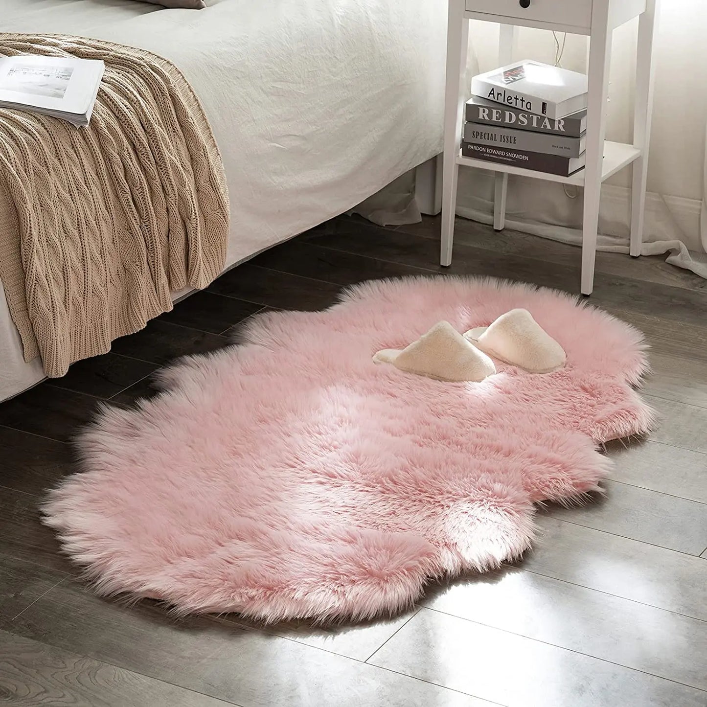 Faux Sheepskin Area Rug Washable Modern Style | Cozy Comfort 2