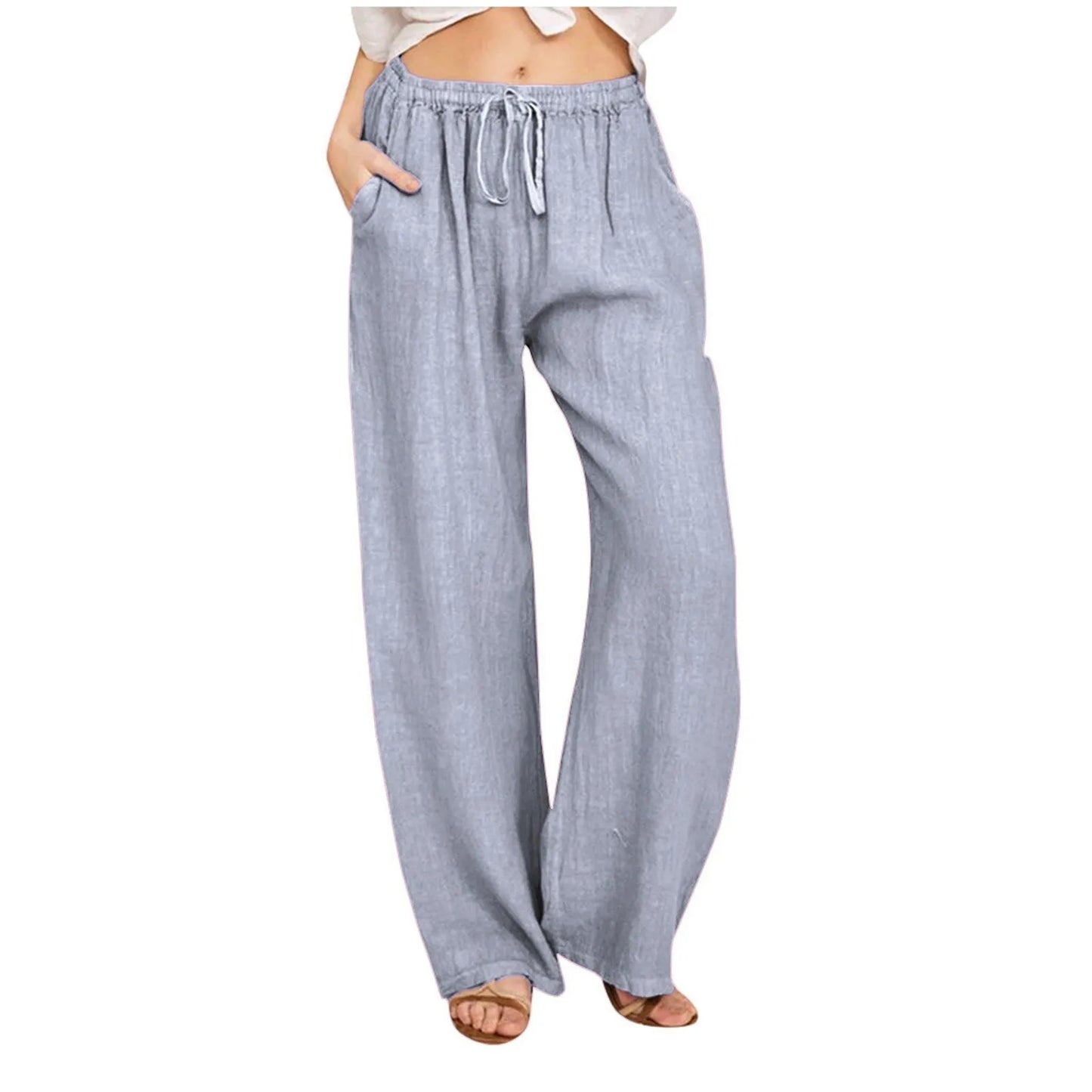 Women High-Waisted Wide-Leg Drawstring Pants | Nova