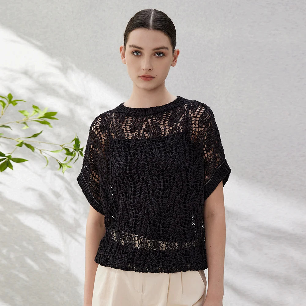 Women Crochet Knit Top | Tauria