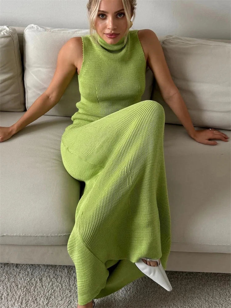 Women Sleeveless Knit Two-Piece Set | Melvina