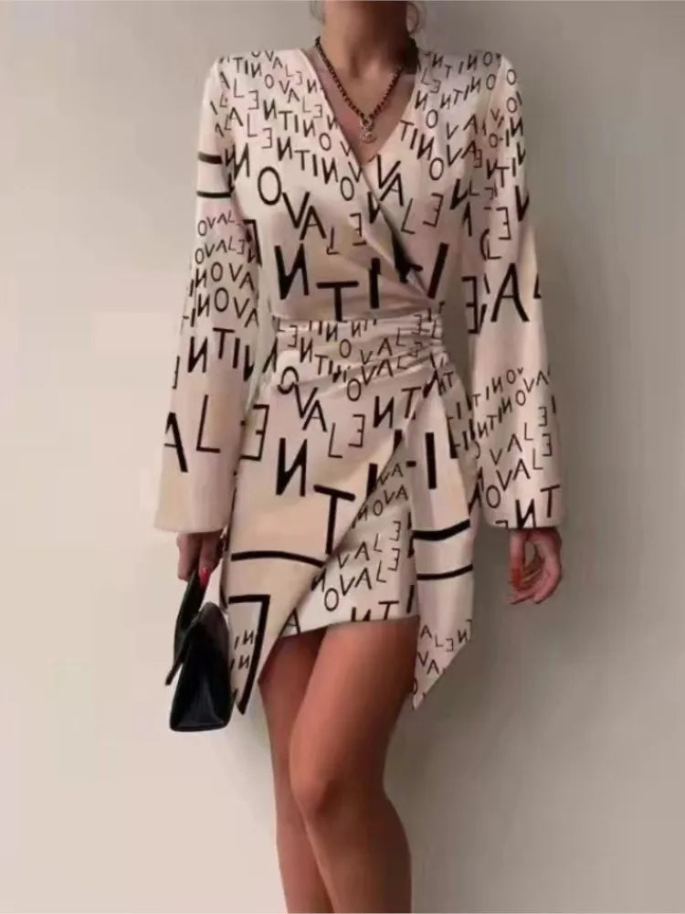 Women Abstract Print Wrap Dress | Maria