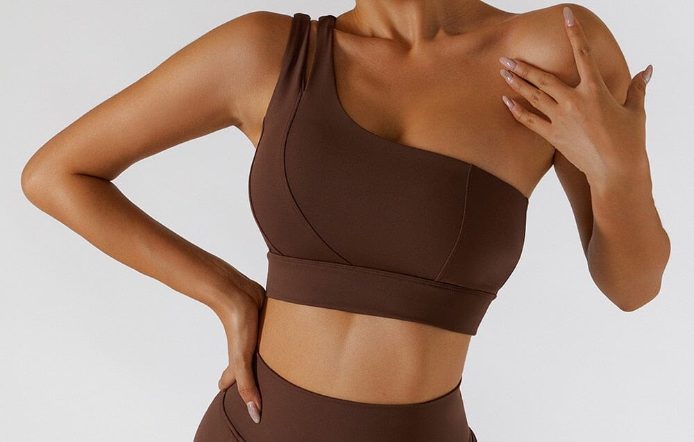 Women High Support Sports Bra Black Nylon Spandex | Active Stride-4