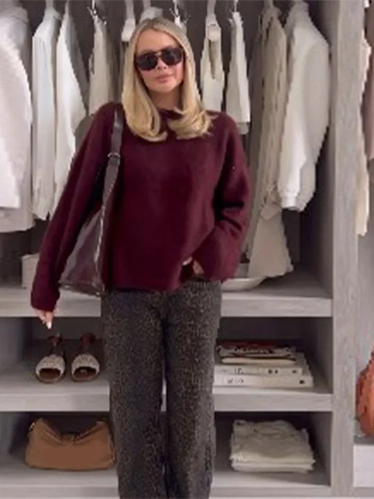 Women Oversized Crewneck Sweater | Dinah