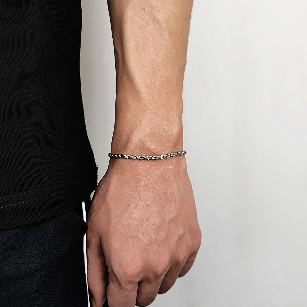 Variant image for Men's Bracelet Gold Stainless Steel Twist Chain | Trendsetter-4