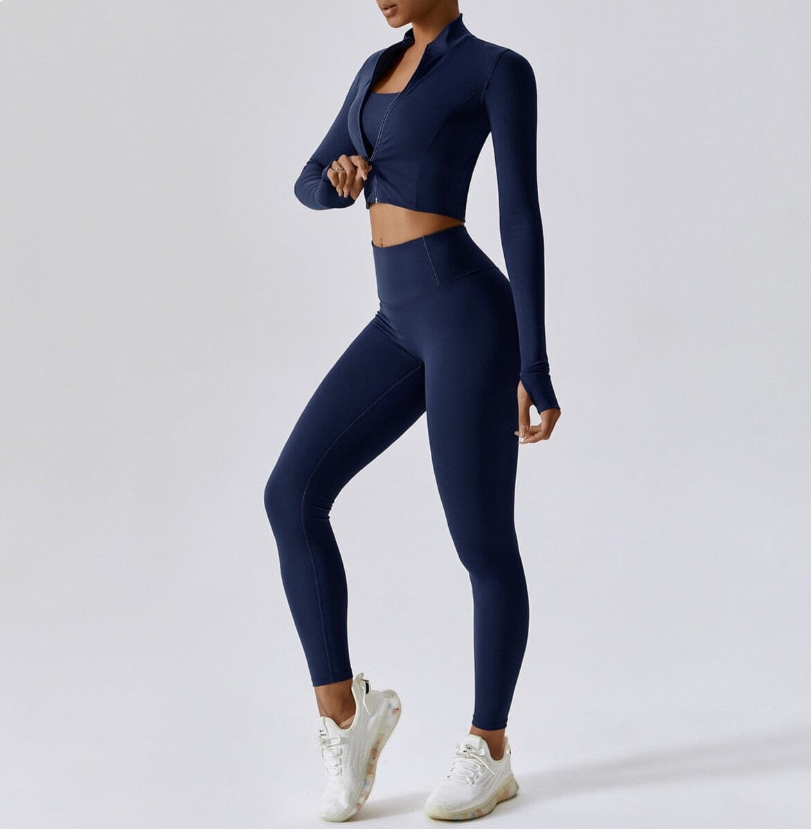 Variant image for Women Activewear Set Black Nylon Spandex | Power Scrunch Trio-5