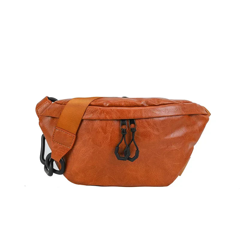 Women Sleek Leather Crossbody Waist Bag | Anika