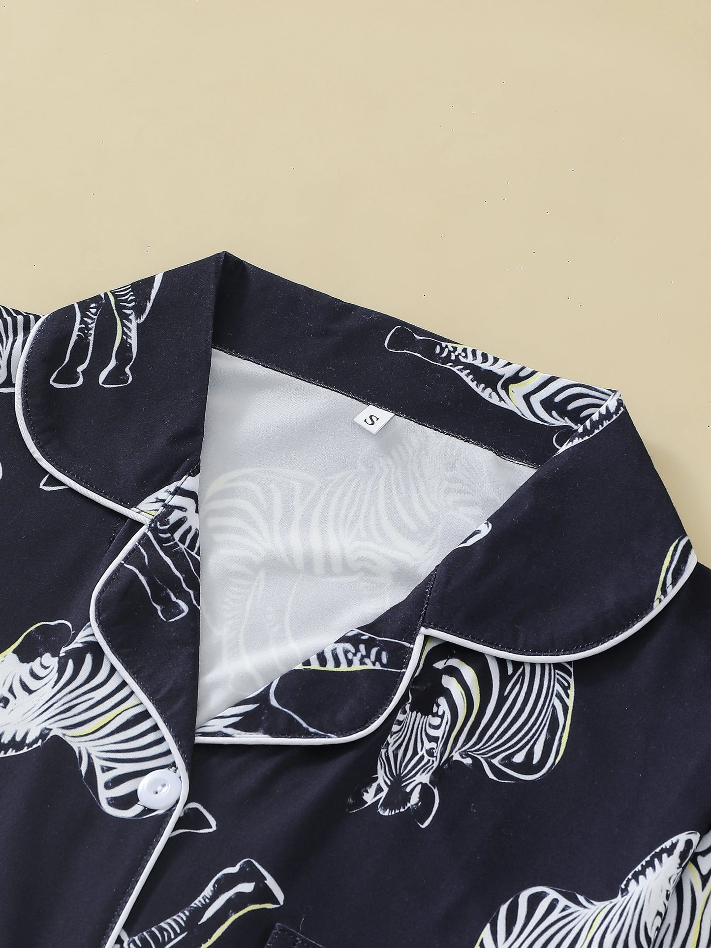 Women Printed Zebra Pajama Set | Claudette