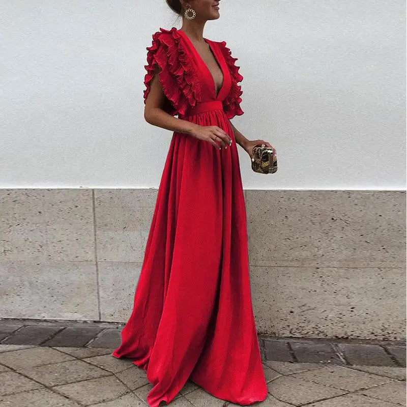 Women Ruffled Maxi Dress | Yani