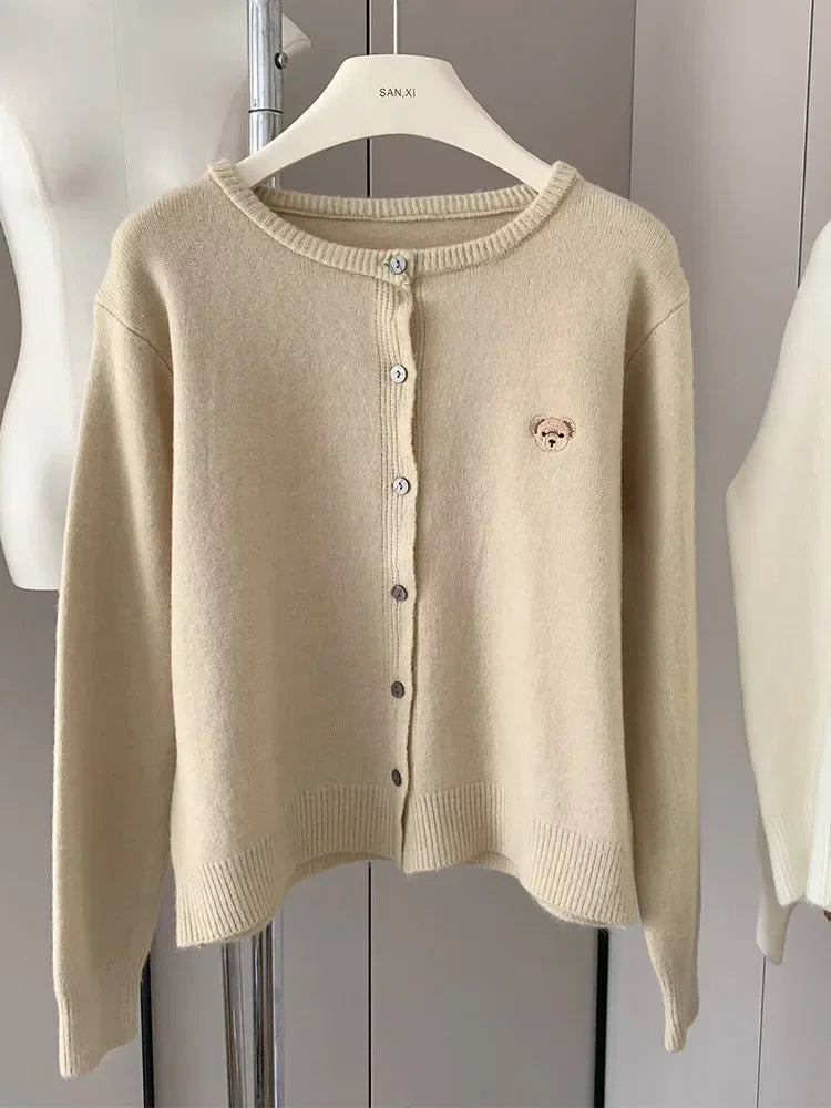 Women Cute Teddy Button Cardigan | Letitia