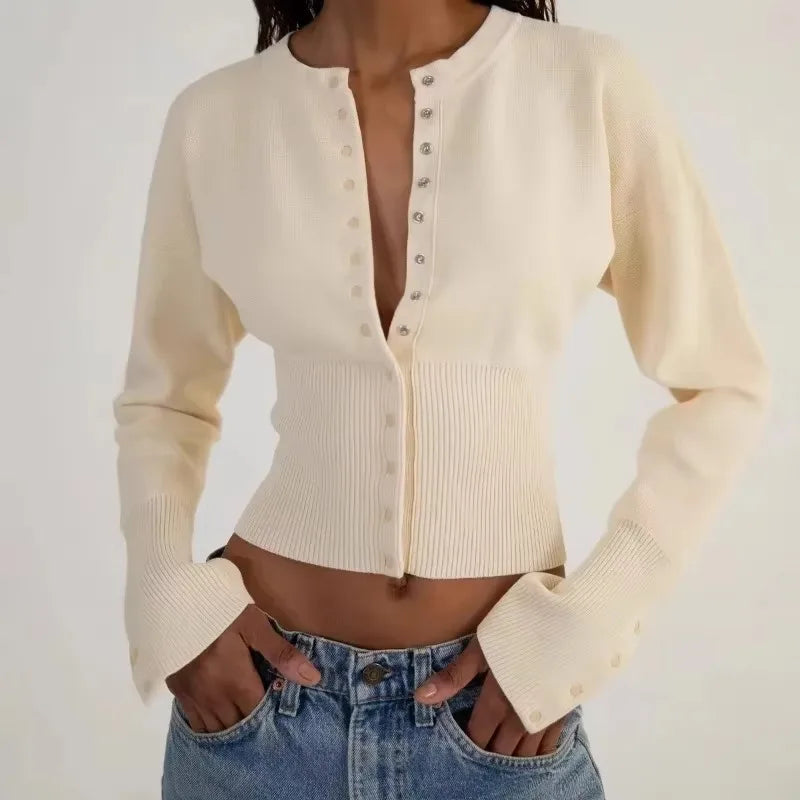 Buttoned Knit Cardigan | Flossie