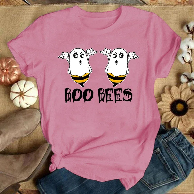 Variant image for Women T-Shirt Black Cotton | Boo Bees-12