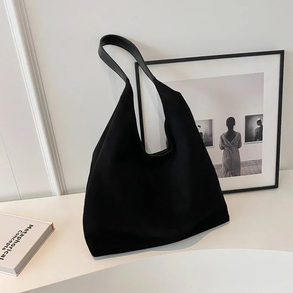 Women Minimalist Suede Tote Bag | Mila