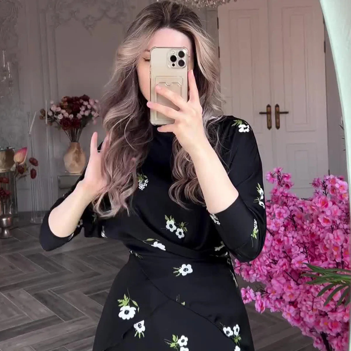 Women Floral Midi Dress | Angelie