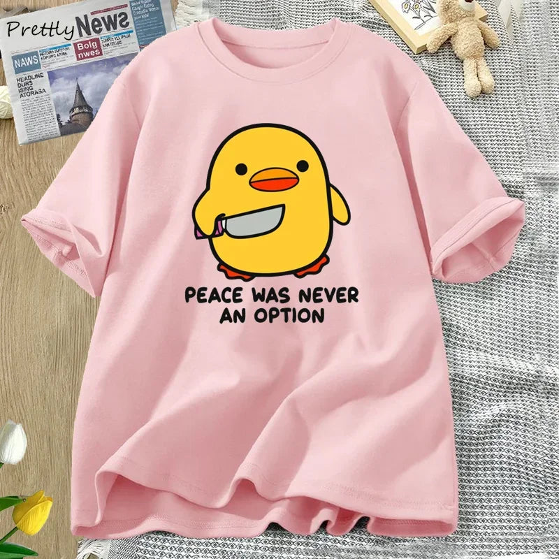 Women Graphic Tee Cotton Short Sleeve | Goose Humor-3