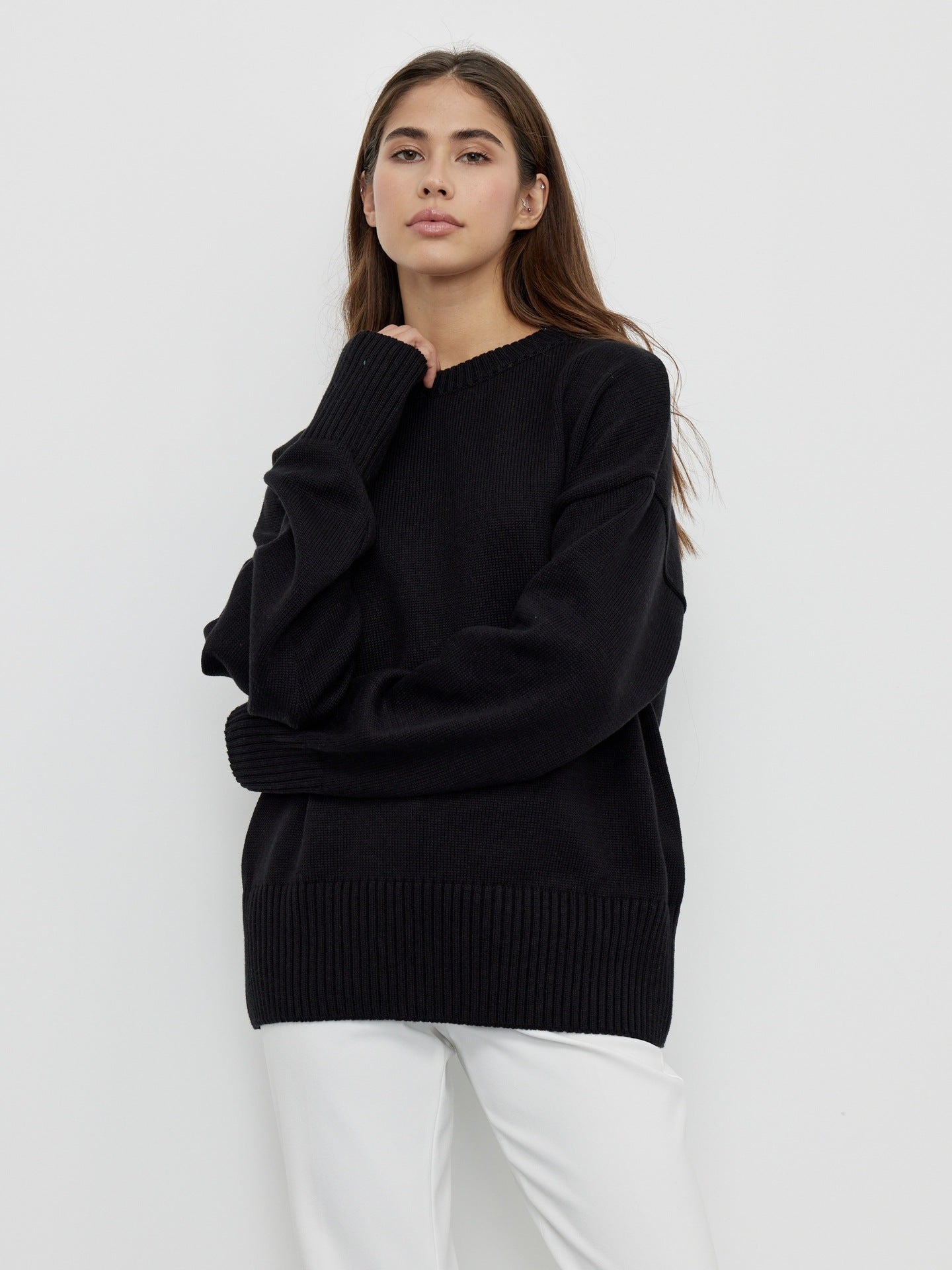 Women Minimalist Knit Sweater | Hanelle
