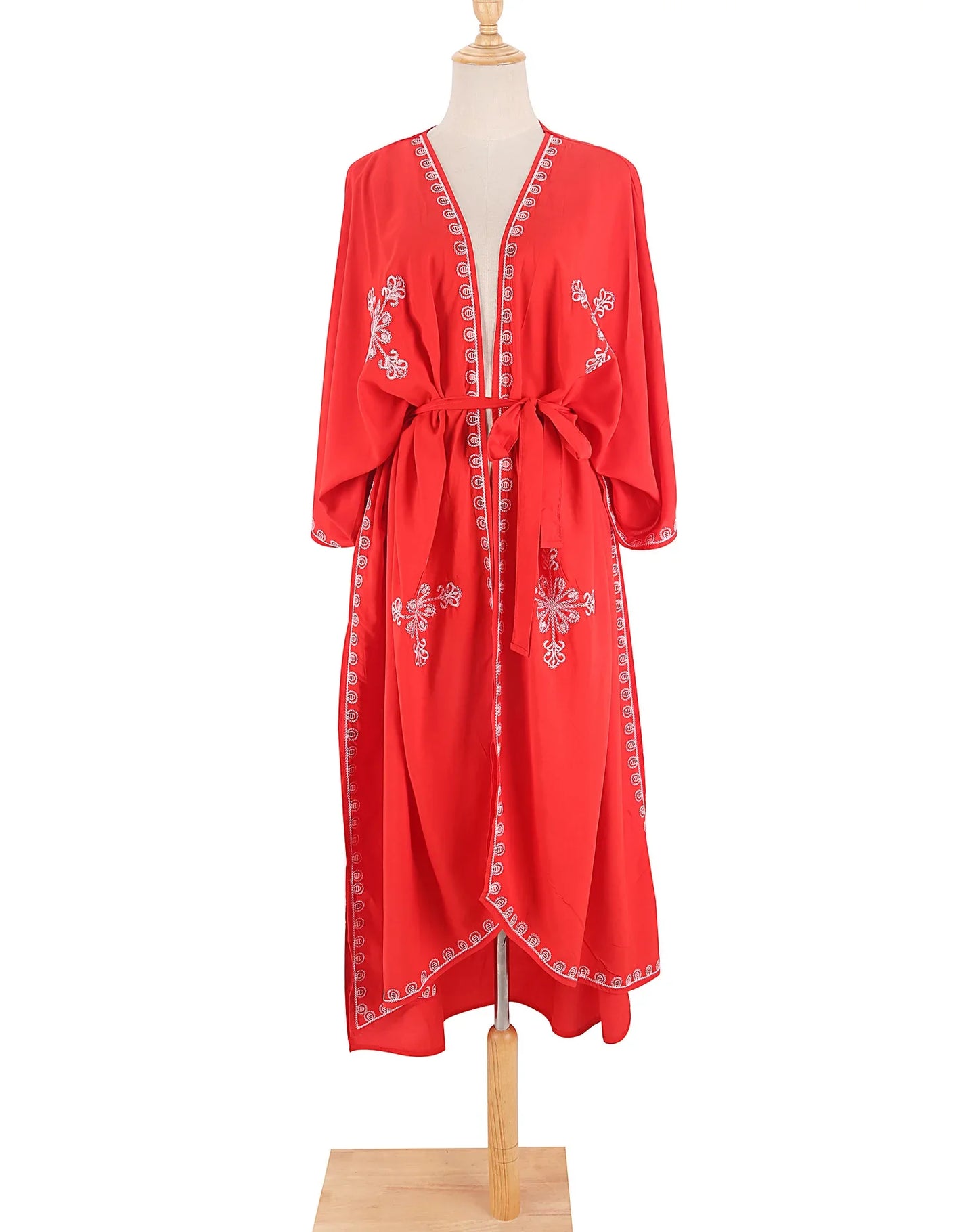 Variant image for Women Kimono Cardigan Army Green Acetate | Summer Breeze-2