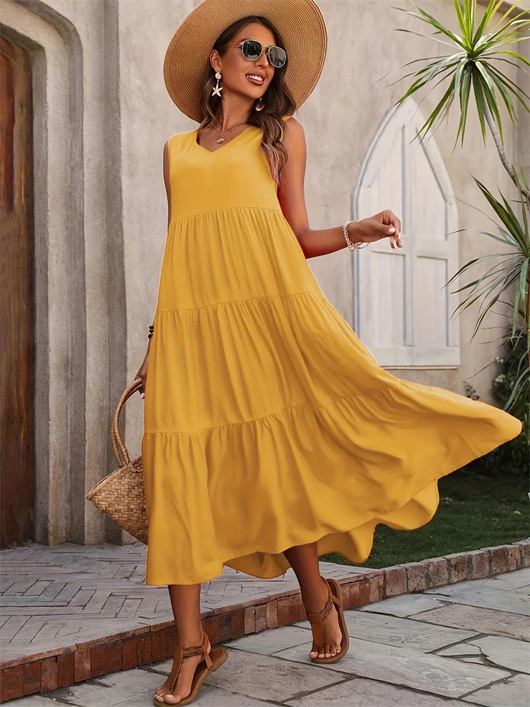 Women Tiered Maxi Dress | Fernanda