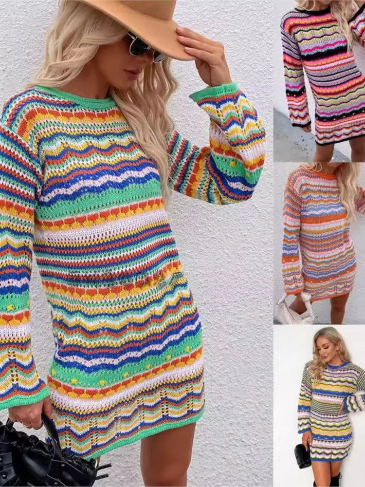 Boho Knit Sweater Dress | Nerisse