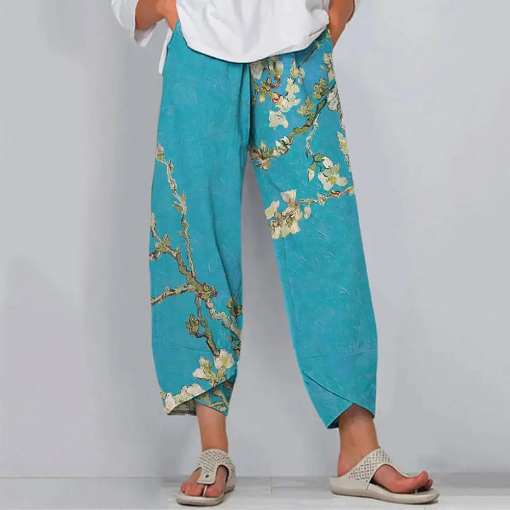 Women Floral Print Wide-Leg Pants | Anne