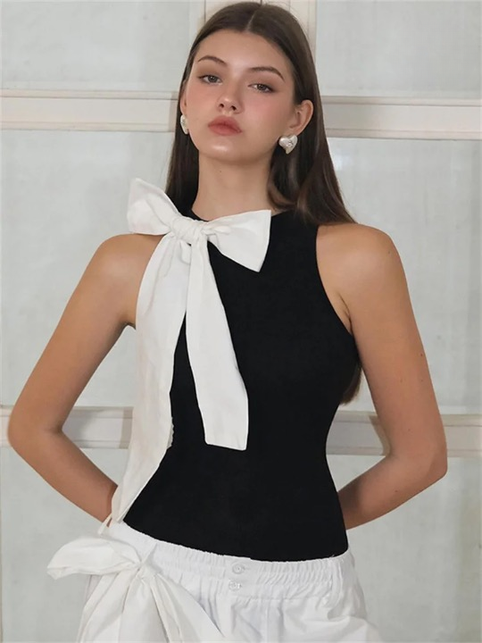 Women Big Bow Bodysuit | Nadine