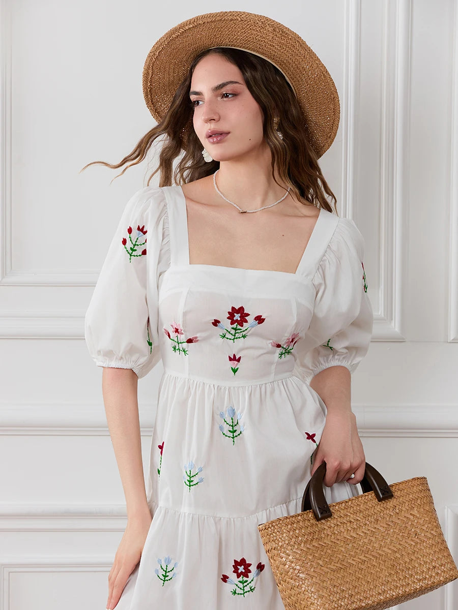 Women Embroidered Maxi Dress | Janelle