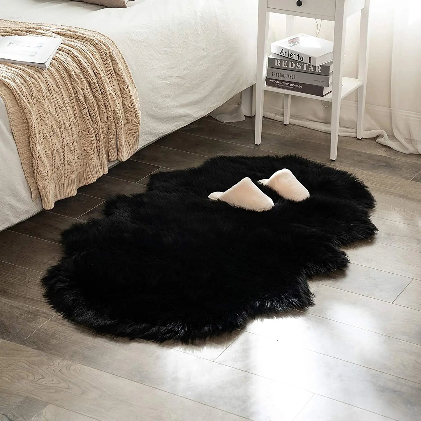 Variant image for Washable Area Rug White Faux Sheepskin | Cozy Comfort-33