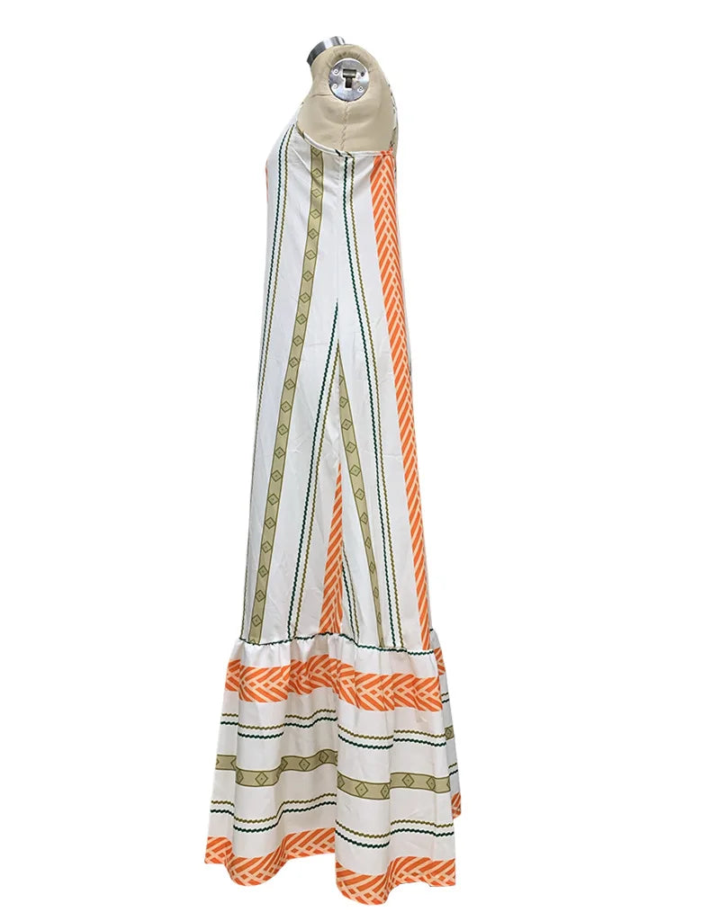 Women Striped Boho Maxi Dress | Encarnación
