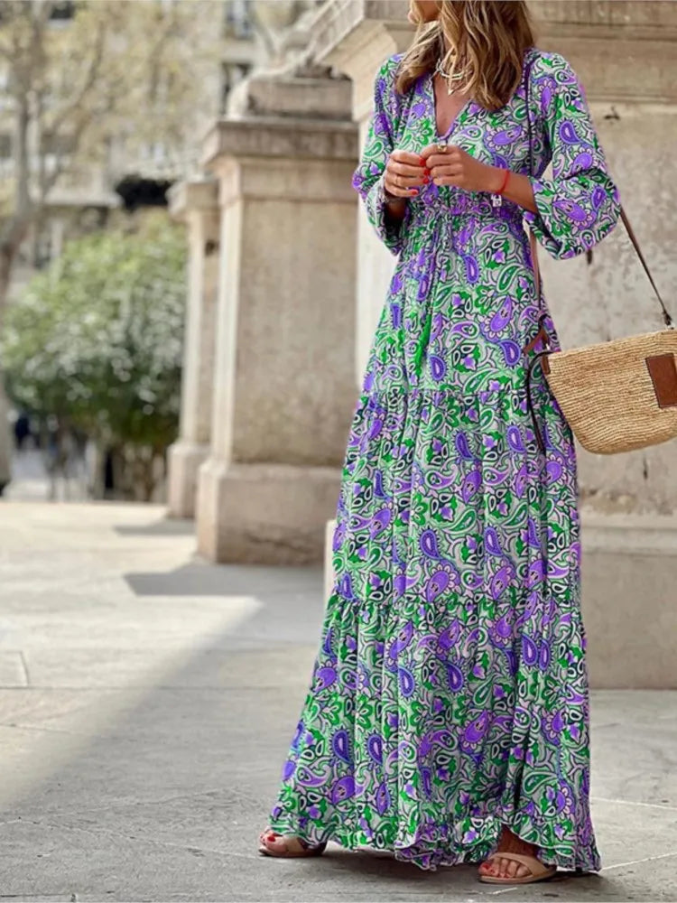 Women Boho Maxi Dress | Irish