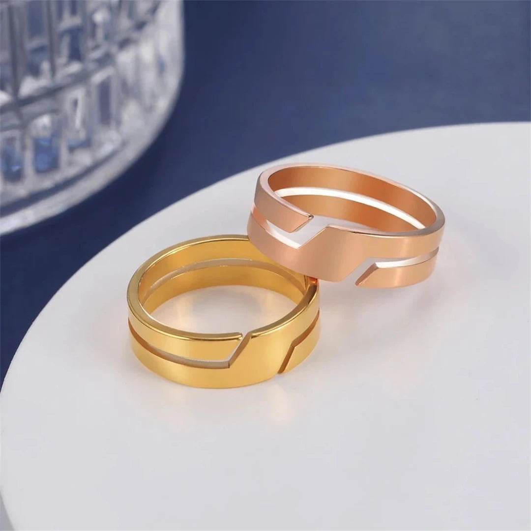 Unisex Split Band Open Ring | Aureel