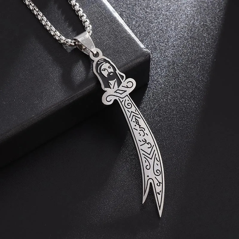 Variant image for Men's Necklace Stainless Steel Pendant | Zulfiqar-30