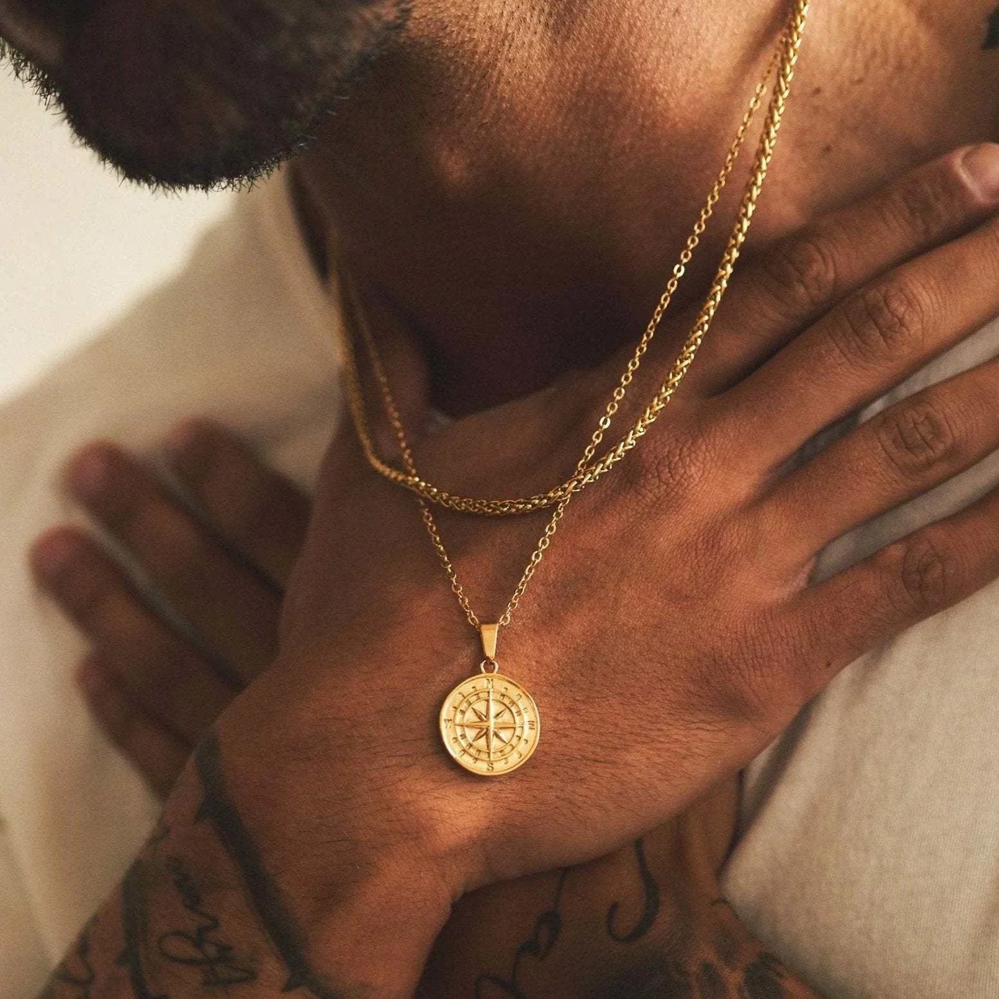 Men's Necklace Gold Stainless Steel Cuban Link Chain | Urban Explorer-1