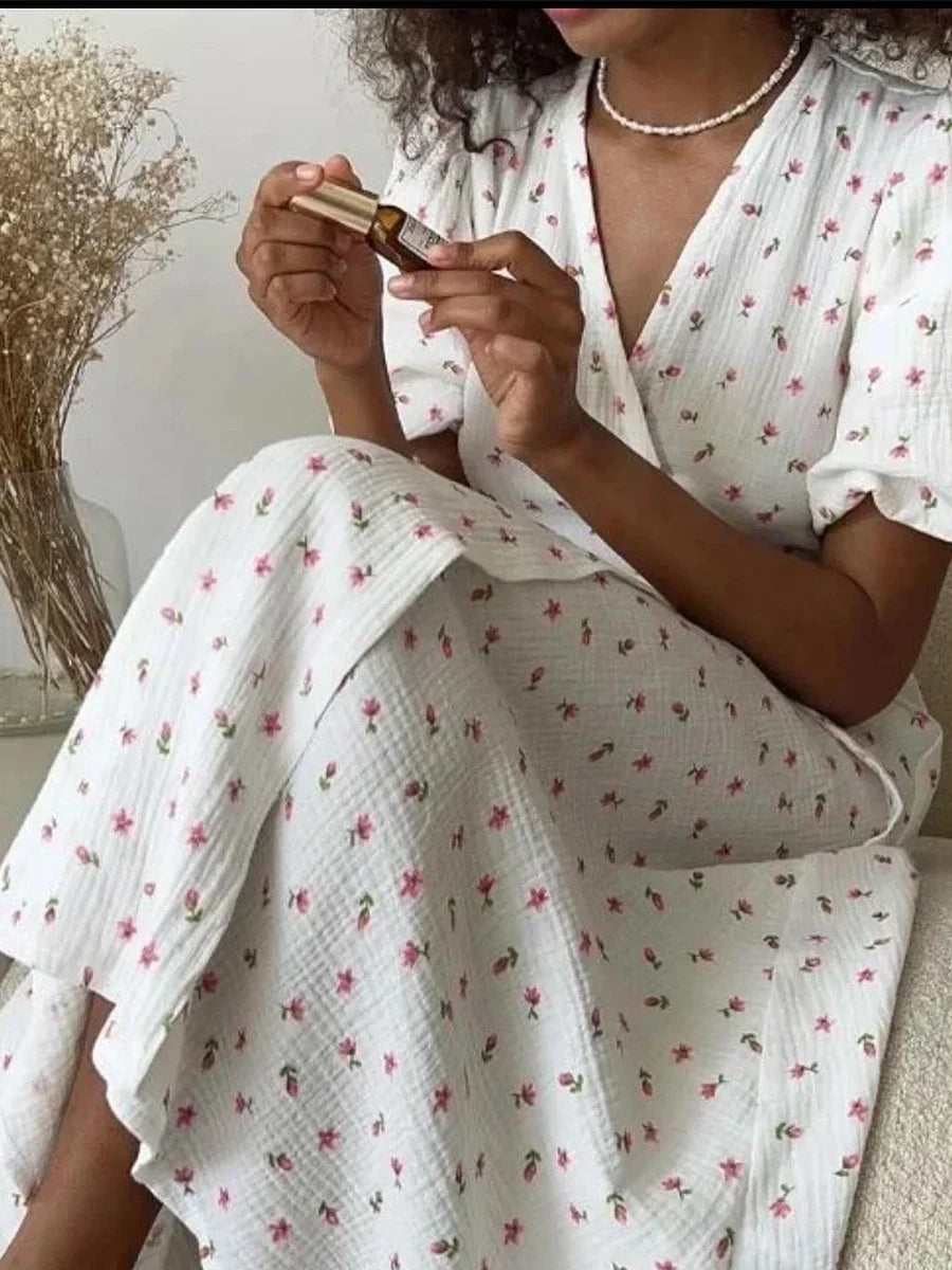 Women Floral Wrap Midi Dress | Daisy