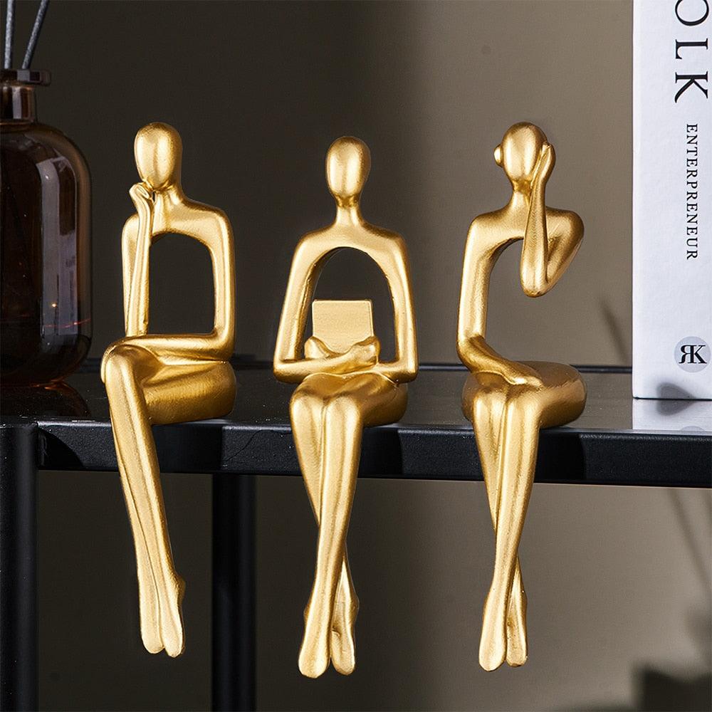 Home Decorative Sculpture Set Neutral Resin | Nordic Trio 1