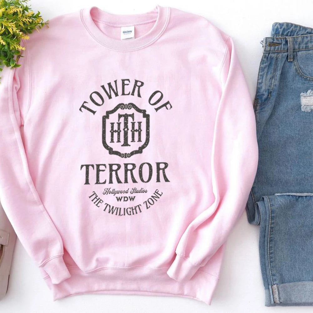 Women Oversized Tower of Terror Sweatshirt | Evania