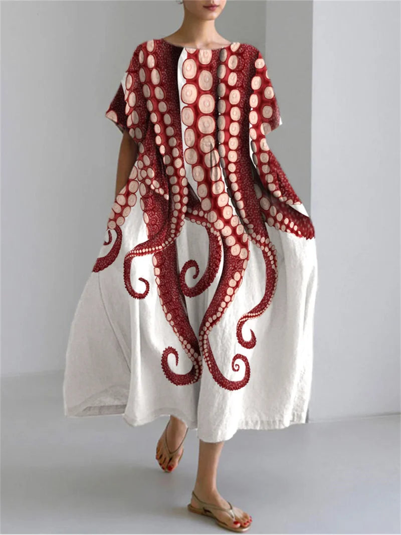 Women Floral Embroidered Midi Dress | Liza
