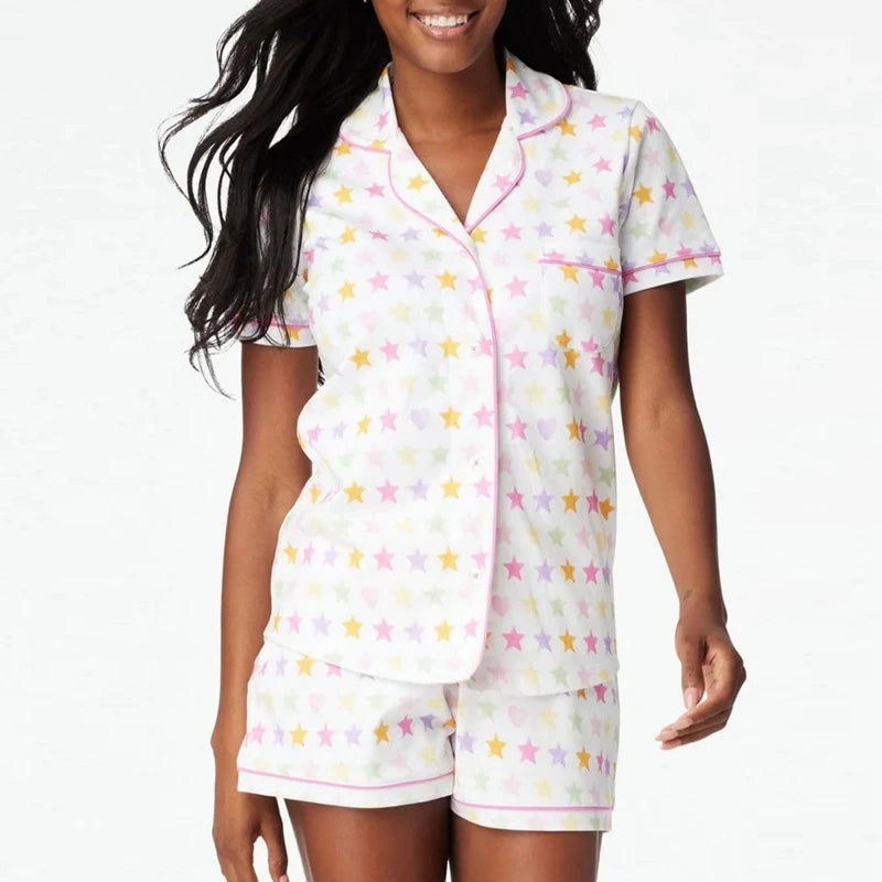 Women Short Sleeve Pajama Set | Damaris