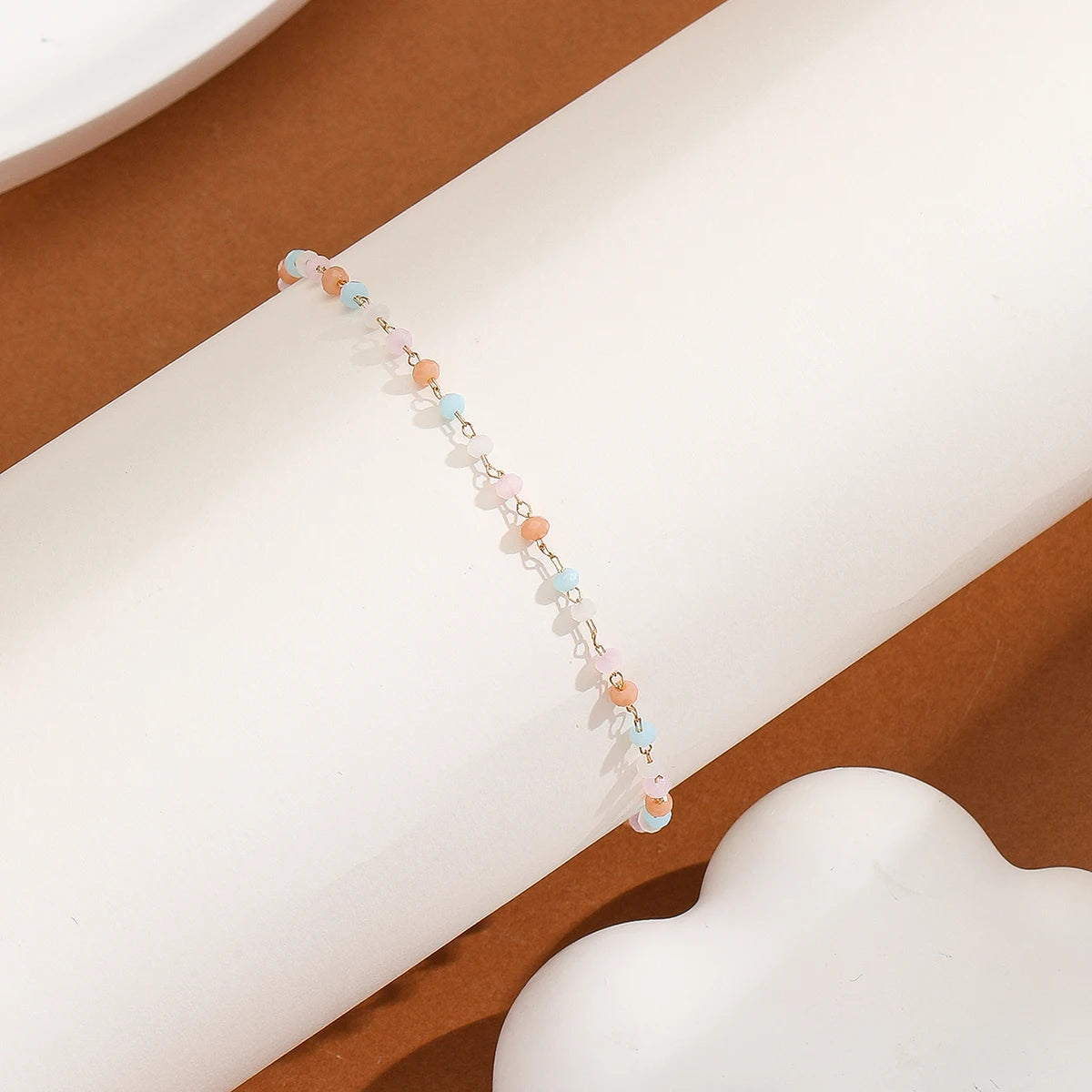 Women Pastel Beaded Anklet | Arianwyn